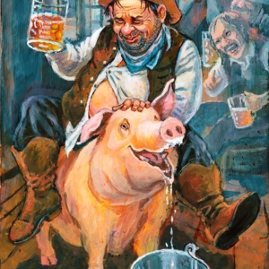 pig drinking beer 726х1024 (1)